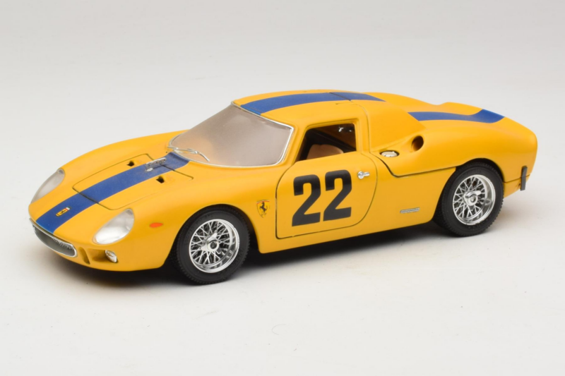 Ferrari 250 LM #22 Yellow 1965 Bburago 1:18 3333-Y1 Diecast