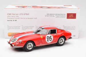Ferrari 275 GTB Competizione #26 G. Biscaldi / A. de Bourbon Team Hugus 24 Hours of Le Mans 1966 CMC 1:18 M-199 Diecast — photo 6 of 6