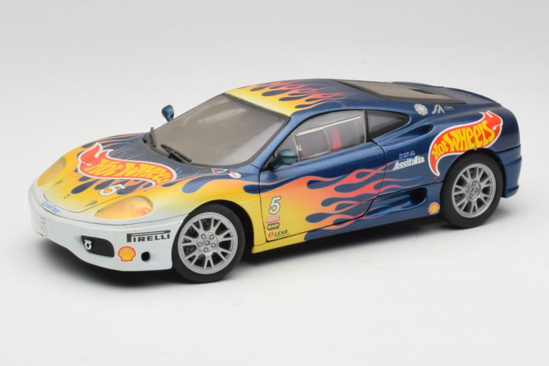 Ferrari 360 Modena Challenge #5 Hot Wheels Purple Fire Livery 1999 Bburago 1:18 29619 Diecast