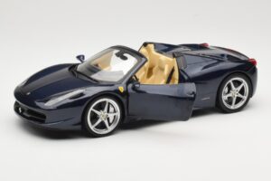 Ferrari 458 Italia Spider Dark Blue Metallic Hot Wheels 1:18 X5529 Diecast — photo 2 of 8