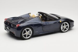 Ferrari 458 Italia Spider Dark Blue Metallic Hot Wheels 1:18 X5529 Diecast — photo 3 of 8