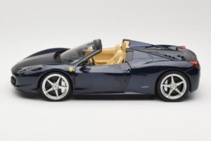 Ferrari 458 Italia Spider Dark Blue Metallic Hot Wheels 1:18 X5529 Diecast — photo 4 of 8