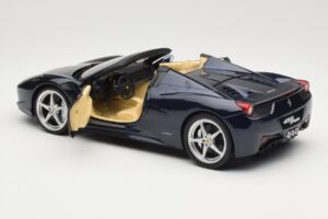 Ferrari 458 Italia Spider Dark Blue Metallic Hot Wheels 1:18 X5529 Diecast — photo 5 of 8