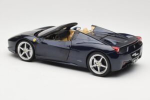 Ferrari 458 Italia Spider Dark Blue Metallic Hot Wheels 1:18 X5529 Diecast — photo 7 of 8