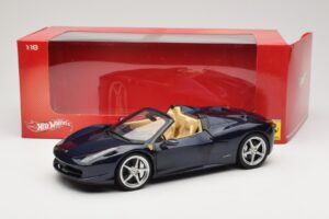 Ferrari 458 Italia Spider Dark Blue Metallic Hot Wheels 1:18 X5529 Diecast — photo 8 of 8