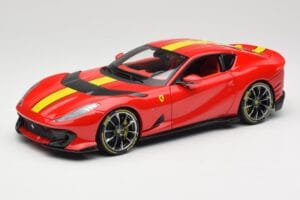 Ferrari 812 Competizione Rosso Corsa With Yellow Stripes Bburago 1:18 18-16915 Diecast