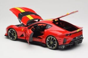 Ferrari 812 Competizione Rosso Corsa With Yellow Stripes Bburago 1:18 18-16915 Diecast — photo 5 of 8