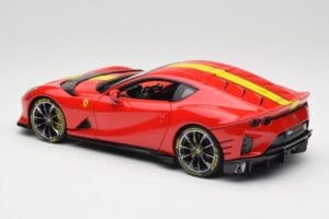 Ferrari 812 Competizione Rosso Corsa With Yellow Stripes Bburago 1:18 18-16915 Diecast — photo 7 of 8