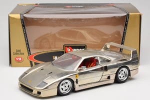 Ferrari F40 Chrome Silver Bburago 1:18 3401 Diecast — photo 8 of 8