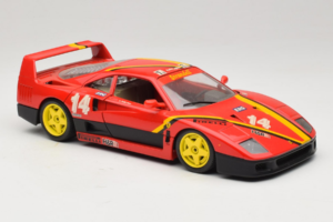 Ferrari F40 Evoluzione #14 L. Dalla Noce H&R Red with Yellow Wheels 1992 Bburago 1:18 3042-H1 Diecast — photo 6 of 8