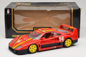 Ferrari F40 Evoluzione #14 L. Dalla Noce H&R Red with Yellow Wheels 1992 Bburago 1:18 3042-H1 Diecast — photo 8 of 8