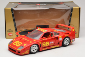 Ferrari F40 LM #86 Ch. Pozzi IMSA 24 Hours of Le Mans 1985 Red Bburago 1:18 3332-P6 Diecast — photo 8 of 8