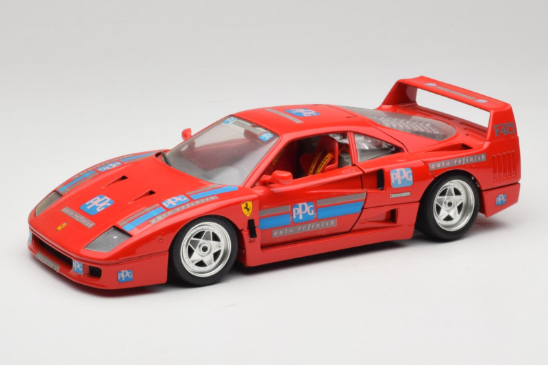Ferrari F40 PPG Auto Refinish Red Bburago 1:18 3332-P1 Diecast