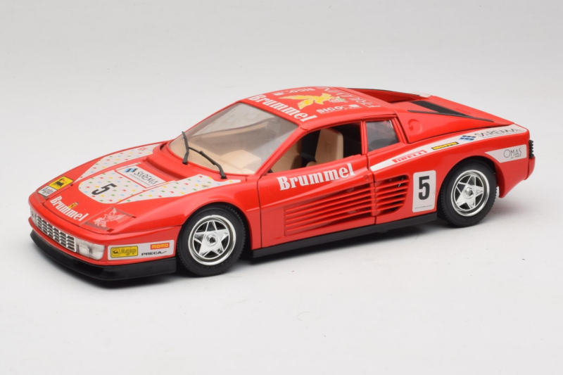 Ferrari Testarossa Brummel #5 Red 1984 Bburago 1:18 3004-P1 Diecast