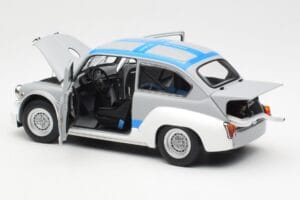 Fiat Abarth 1000 TCR Matt Grey Blue Stripes AUTOart 1:18 72642 Diecast — photo 5 of 8