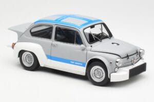 Fiat Abarth 1000 TCR Matt Grey Blue Stripes AUTOart 1:18 72642 Diecast — photo 6 of 8