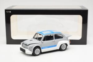 Fiat Abarth 1000 TCR Matt Grey Blue Stripes AUTOart 1:18 72642 Diecast — photo 8 of 8