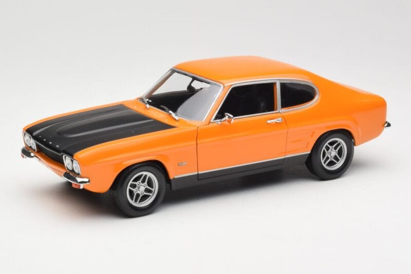 Ford Capri Mk1 RS 2600 Signal Orange Black Minichamps 1:18 150089077 Diecast