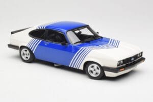 Ford Capri Mk2 3.0 White with Blue Stripes Minichamps 1:18 155788600 Diecast — photo 4 of 6