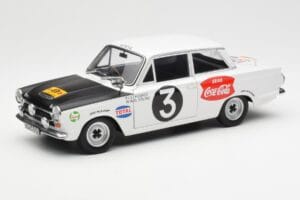 Ford Cortina Mk1 #3 P. Hughes / B. Young African Safari Rally 1964 AUTOart 1:18 86428 Diecast