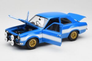Ford Escort Mk1 RS 1600 Blue White Stripes Minichamps 1:18 100688102 Diecast — photo 2 of 8