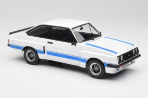Ford Escort Mk2 RS 2000 X-Pack Diamond White & Blue Stripe MCG 1:18 MCG18350 Diecast — photo 4 of 6