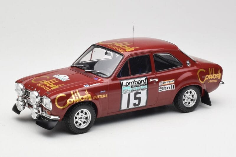 Ford Escort RS 1600 Mk1 #15 M. Alen / I. Kivimäki RAC Rally 1974 IXO 1:18 18RMC047B Diecast
