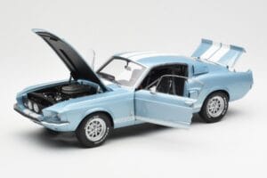 Ford Mustang Shelby GT500 Light Blue Metallic With White Stripes AUTOart 1:18 72907 Diecast — photo 2 of 8