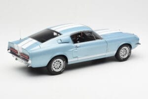 Ford Mustang Shelby GT500 Light Blue Metallic With White Stripes AUTOart 1:18 72907 Diecast — photo 3 of 8