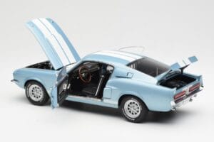 Ford Mustang Shelby GT500 Light Blue Metallic With White Stripes AUTOart 1:18 72907 Diecast — photo 5 of 8
