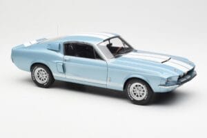 Ford Mustang Shelby GT500 Light Blue Metallic With White Stripes AUTOart 1:18 72907 Diecast — photo 6 of 8