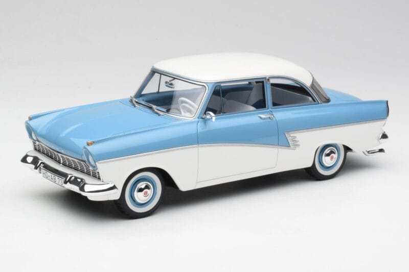 Ford Taunus 17M P2 Light Blue & White BoS Models 1:18 BOS019 Diecast
