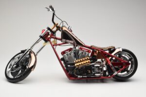 Harley-Davidson West Coast Choppers Diablo Soft Tail Gold Red Minichamps 1:5 JJ04-05-03 Diecast — photo 3 of 6
