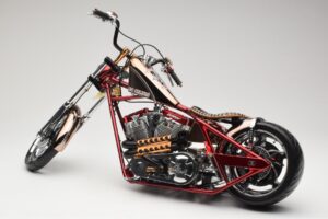 Harley-Davidson West Coast Choppers Diablo Soft Tail Gold Red Minichamps 1:5 JJ04-05-03 Diecast — photo 4 of 6