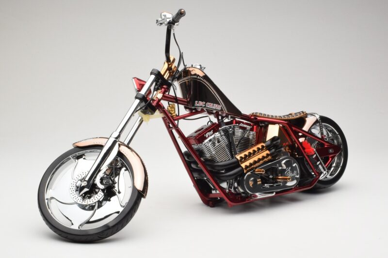 Harley-Davidson West Coast Choppers Diablo Soft Tail Gold Red Minichamps 1:5 JJ04-05-03 Diecast
