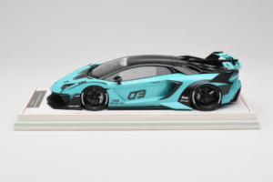 Lamborghini Aventador Liberty Walk LB-Silhouette WORKS GT Evo Mint Green IVY 1:18 REMC001 Resin