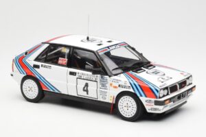 Lancia Delta HF 4WD #4 M. Alen / I. Kivimaki Martini Rally 1000 Lakes 1987 Kyosho 1:18 08960B Diecast — photo 6 of 8
