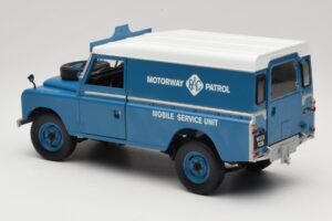 Land Rover Series III 109 Soft Top Motorway Patrol Blue Eagles Race 1:18 4403 Diecast — photo 7 of 8