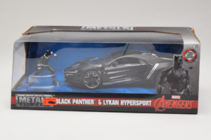 Lykan HyperSport Black Panther With Figure Metals Diecast 1:24 99723 Diecast