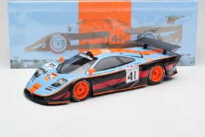 McLaren F1 GTR Gulf #41 P. Gounon / S. Oloffson 24 Hours of Le Mans 1997 Minichamps 1:18 530133741 Diecast — photo 8 of 8