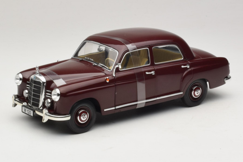 Mercedes 180 Ponton Dark Red Revell 1:18 08876 Diecast