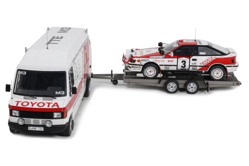 Mercedes 208D + Toyota Celica ST165 Gr.A RAC Safari 1990 Otto 1:18 OT480 Resin