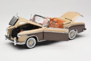 Mercedes 220 SE W128 Cabriolet Bronze Red Sun Star 1:18 3572 Diecast — photo 2 of 8