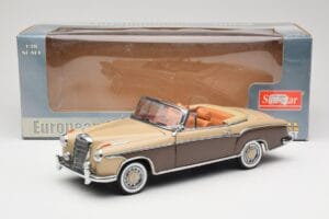 Mercedes 220 SE W128 Cabriolet Bronze Red Sun Star 1:18 3572 Diecast — photo 8 of 8