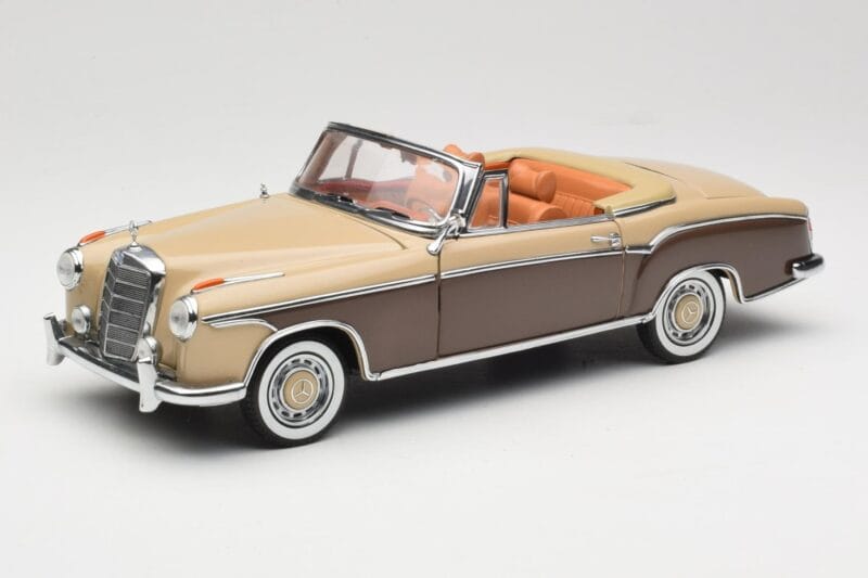 Mercedes 220 SE W128 Cabriolet Bronze Red Sun Star 1:18 3572 Diecast