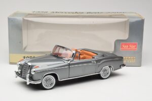 Mercedes 220 SE W128 Convertible Grey Metallic Sun Star 1:18 3352-M1 Diecast — photo 8 of 8