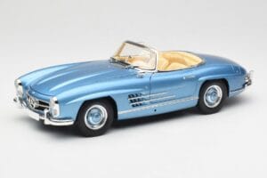 Mercedes 300 SL W198 Roadster Hardtop Light Blue Metallic Minichamps 1:18 180039042 Diecast