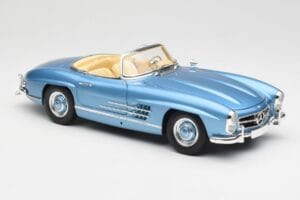 Mercedes 300 SL W198 Roadster Hardtop Light Blue Metallic Minichamps 1:18 180039042 Diecast — photo 7 of 9