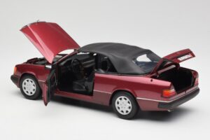 Mercedes 300CE-24 A124 Cabriolet Almandine Red Metallic Norev 1:18 B66040616 Diecast — photo 5 of 8