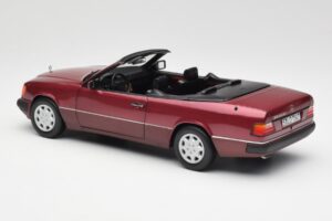 Mercedes 300CE-24 A124 Cabriolet Almandine Red Metallic Norev 1:18 B66040616 Diecast — photo 7 of 8
